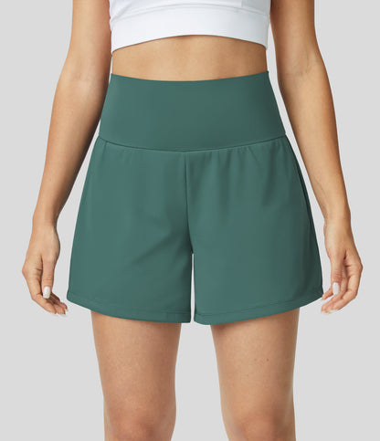 Hilara | 2-in-1-Yoga-Shorts mit hoher Taille, Gesäßtasche und Seitentasche