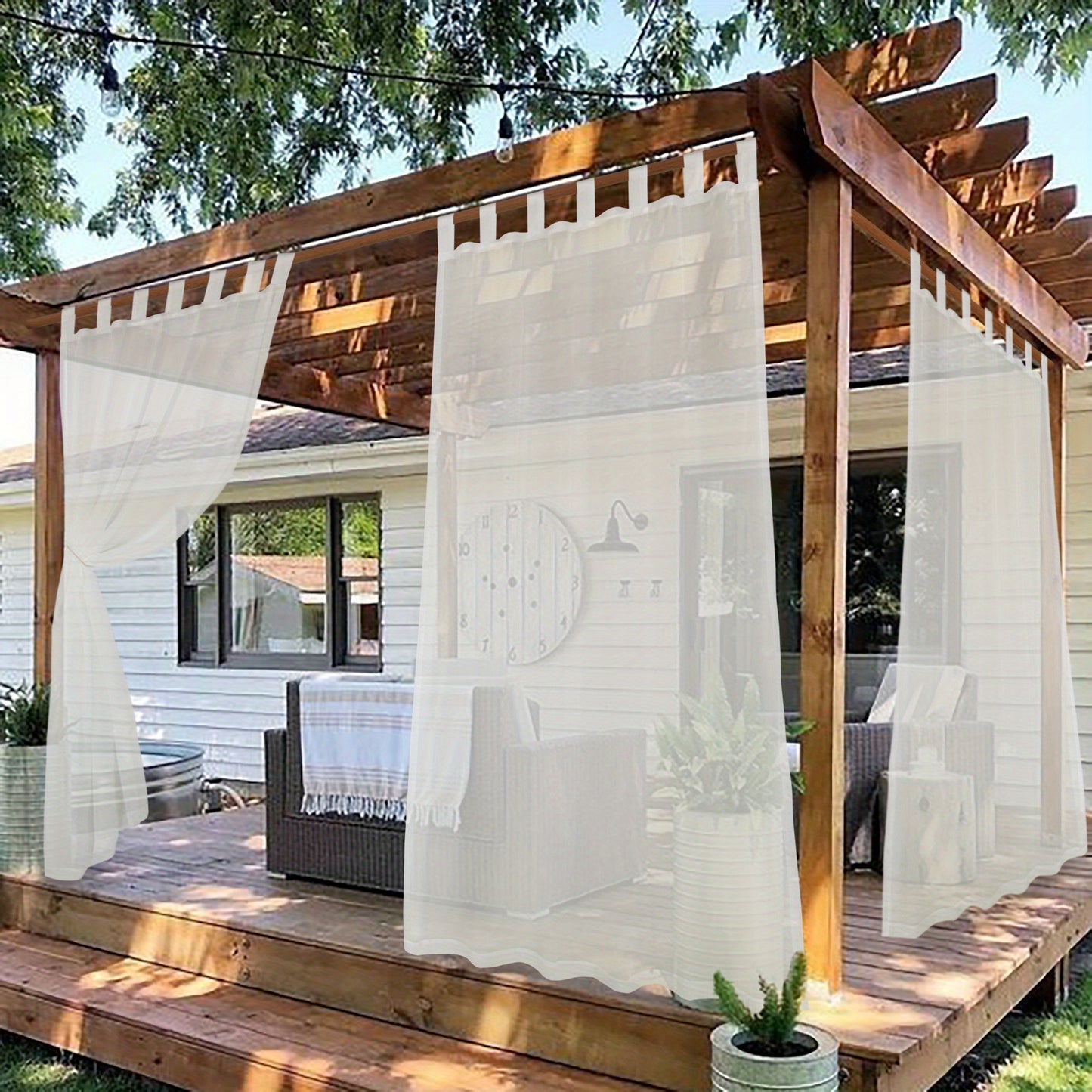 Waterproof Tab Top Sheer Curtain | Elegantie en bescherming voor je ruimte