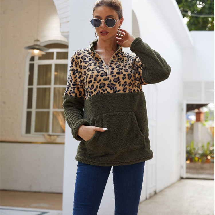 Maud | Warmer Leoparden-Fleecepullover – weich und angenehm auf der Haut 