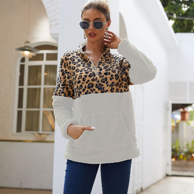 Maud | Warmer Leoparden-Fleecepullover – weich und angenehm auf der Haut 