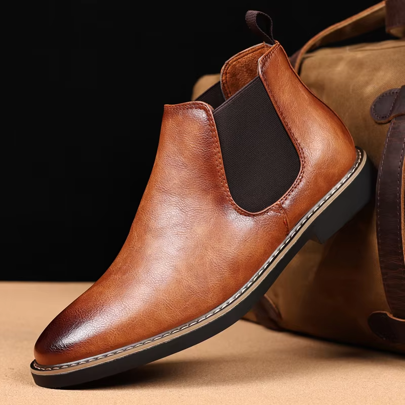 Danvorn - Herenschoenen Boots - Leren Chelsea Boots, Instapmodel met Klassiek Design