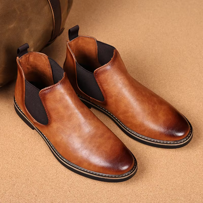 Danvorn - Herenschoenen Boots - Leren Chelsea Boots, Instapmodel met Klassiek Design