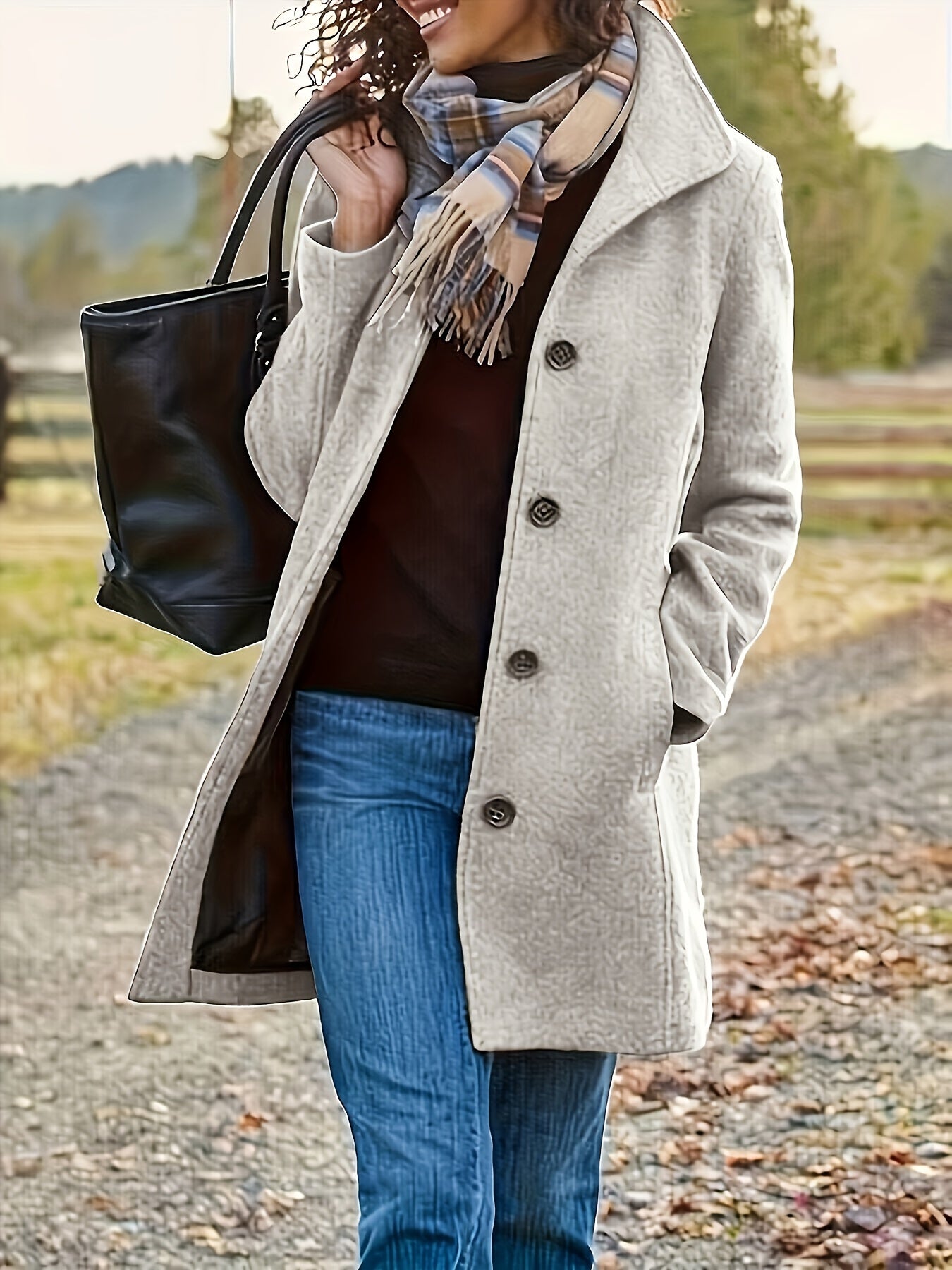 Emma | Elegante enkelknops jas voor dames – perfect voor herfst & winter