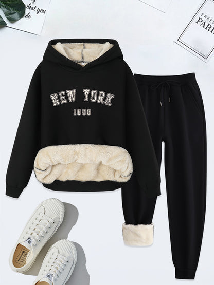 Mia | New York Print Warme Tweedelige Set