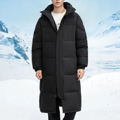 Rolmend - Lange Winterjacke Herren - Leichte winddichte Jacke mit Kapuze