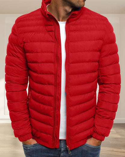 Effen Kleur Donsjas met Rits - Ethan