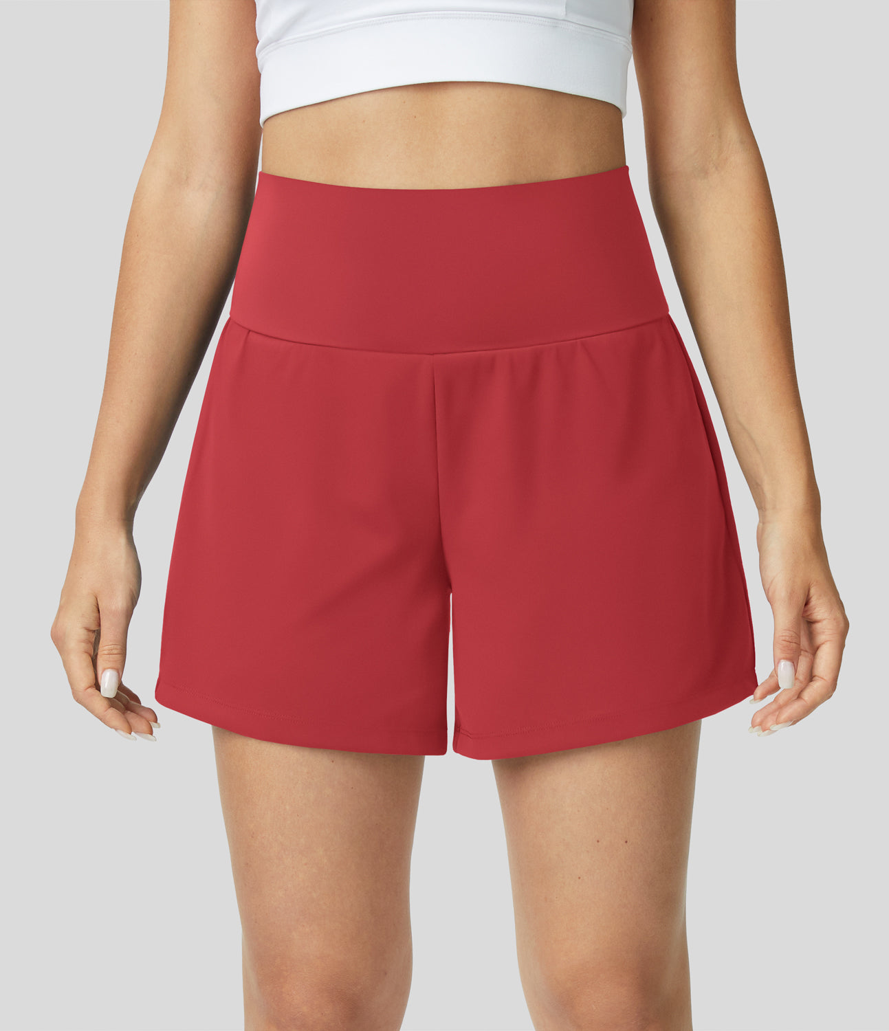 Hilara | 2-in-1-Yoga-Shorts mit hoher Taille, Gesäßtasche und Seitentasche