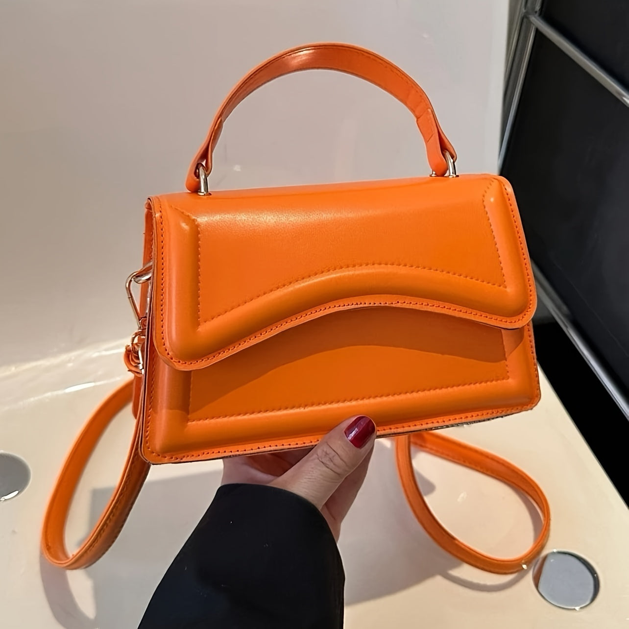 Lena | Trendy Mini-Crossbody Tas met Bovenste Handvat