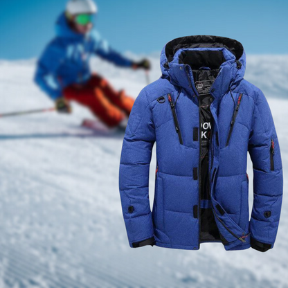 Goose – Hochwertige Winterjacke für Herren mit abnehmbarer Kapuze.