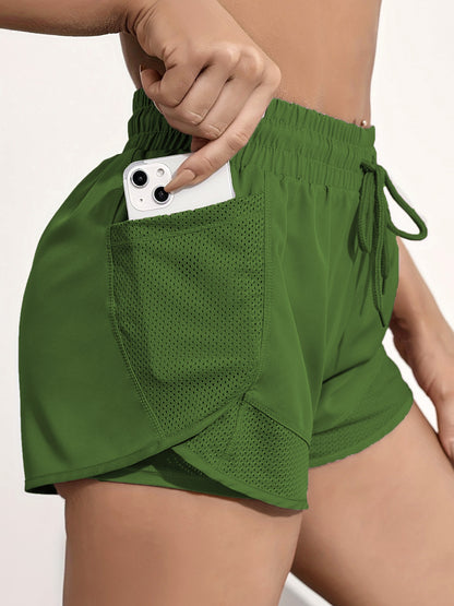 Fay | Bequeme 2-in-1-Yoga-Shorts mit Netztaschen 