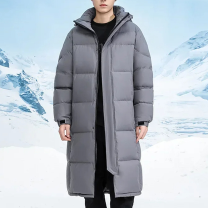 Rolmend - Lange Winterjacke Herren - Leichte winddichte Jacke mit Kapuze