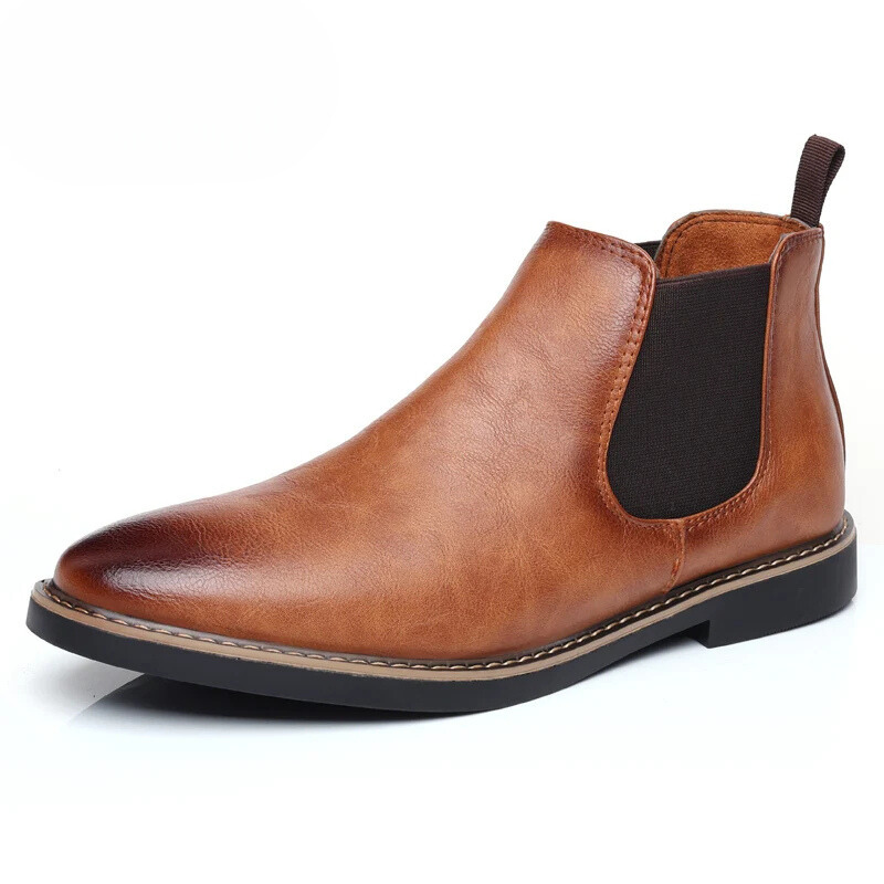 Danvorn - Herenschoenen Boots - Leren Chelsea Boots, Instapmodel met Klassiek Design