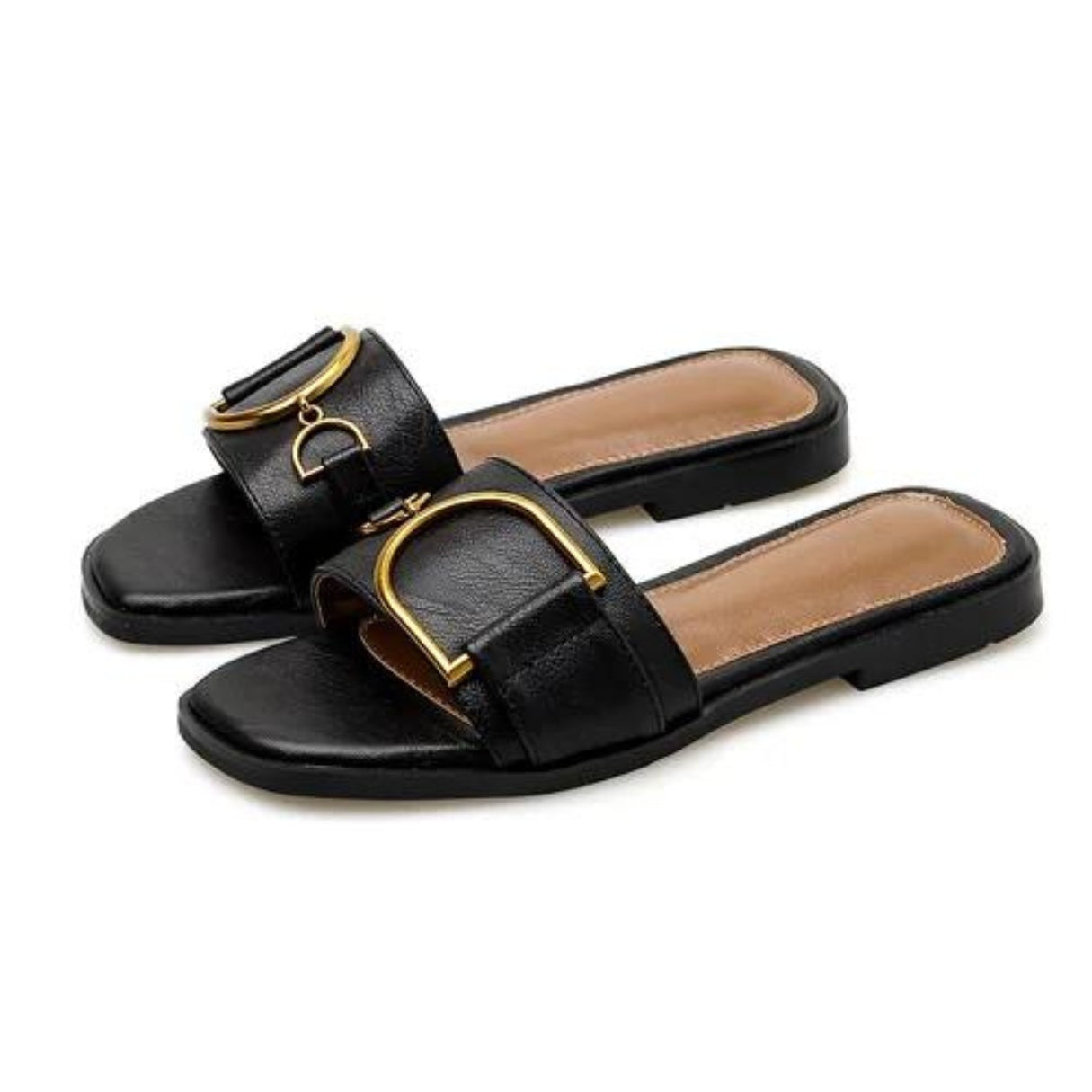 Isabella | Modieuze Lederen Sandalen met Vierkante Neus