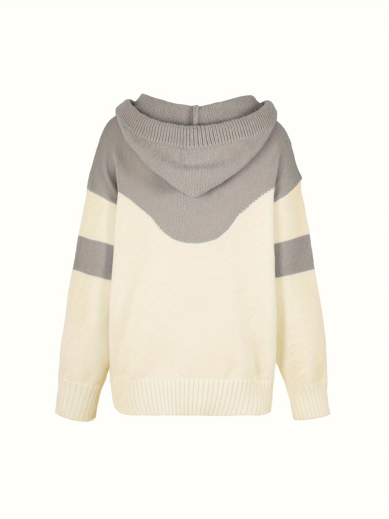 Charly | Color Block Drawstring Hooded Sweater