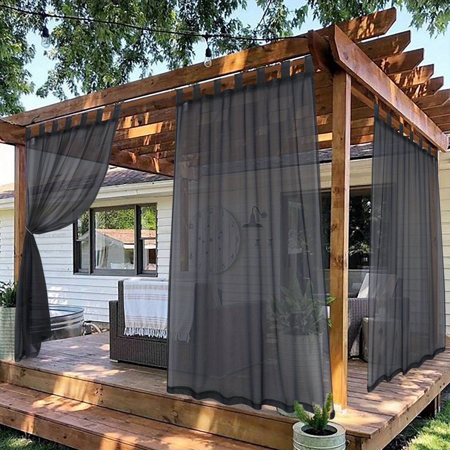 Waterproof Tab Top Sheer Curtain | Elegantie en bescherming voor je ruimte