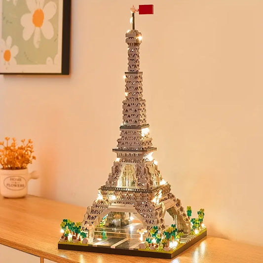 Eiffel Tower Mini Blocks | Bouw je eigen Parijs-icoon met LED-verlichting!