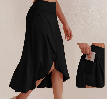 Alexia | Sportieve Asymmetrische Rok met Hoog Taille