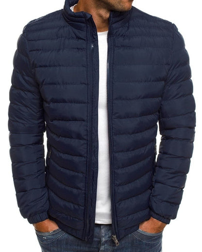 Effen Kleur Donsjas met Rits - Ethan