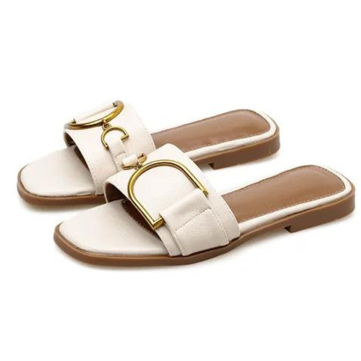 Isabella | Modieuze Lederen Sandalen met Vierkante Neus