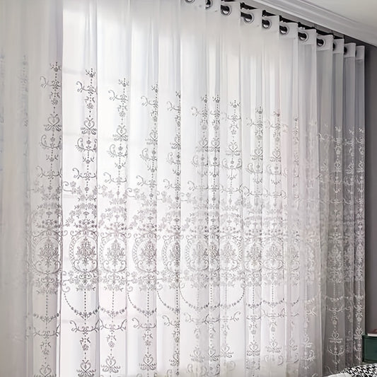 Glam Embroidered Floral Curtain | Elegante uitstraling met verfijnde borduurwerk