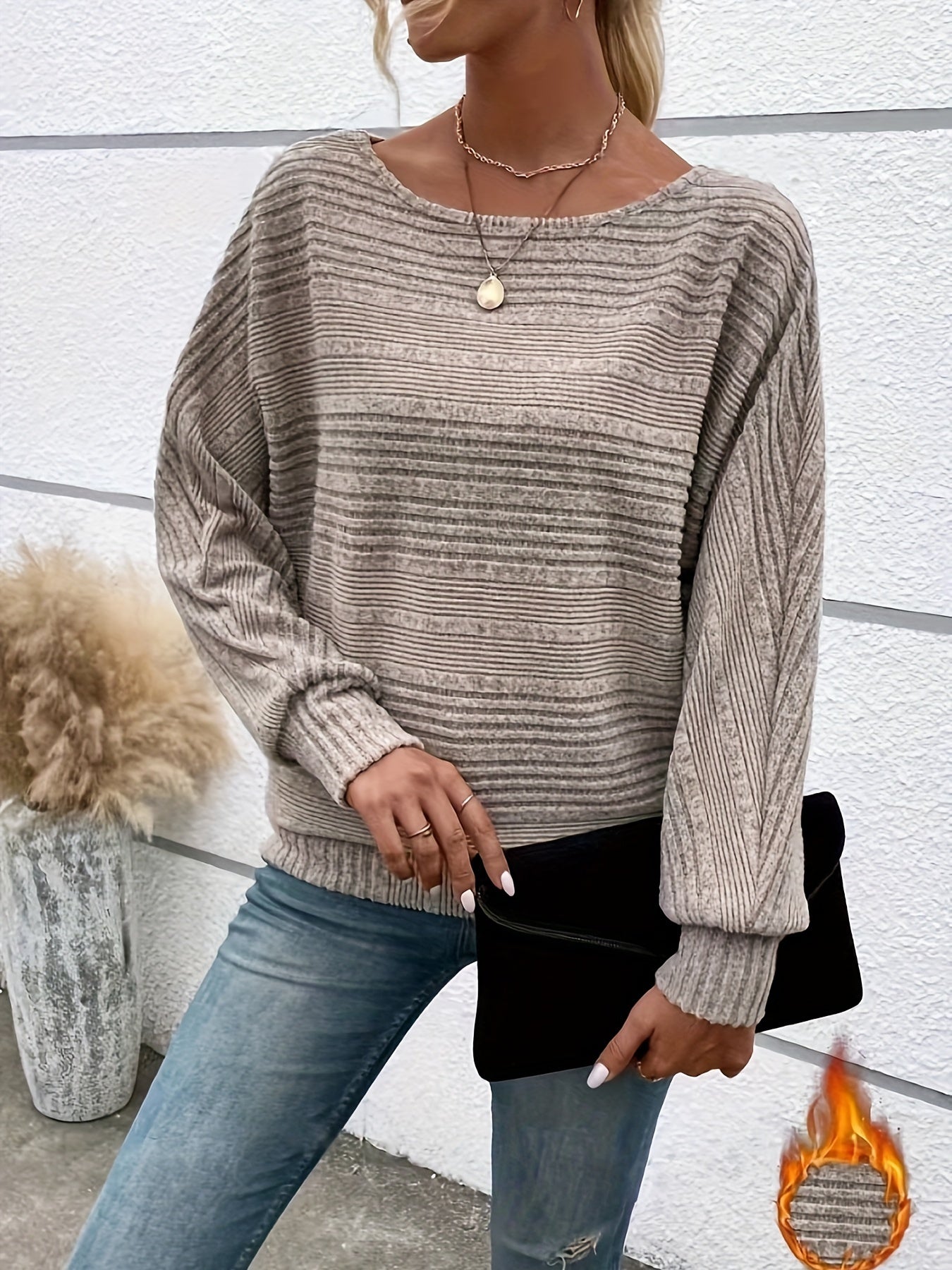 Strukturierter Pullover