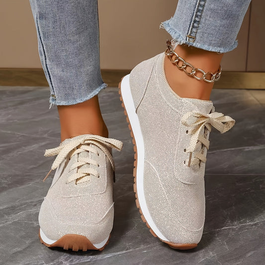 Wilhelmine - Vrouwen Beige Sneakers