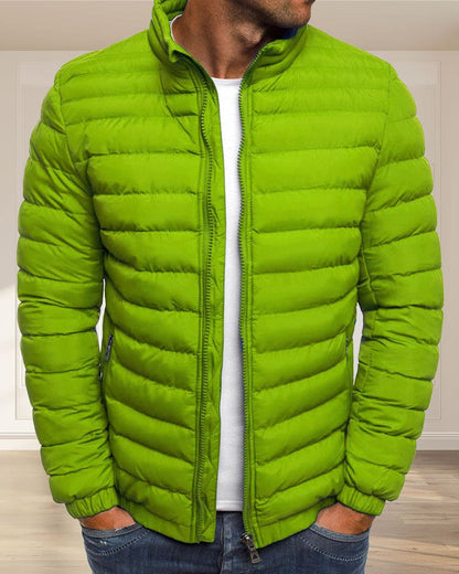 Effen Kleur Donsjas met Rits - Ethan