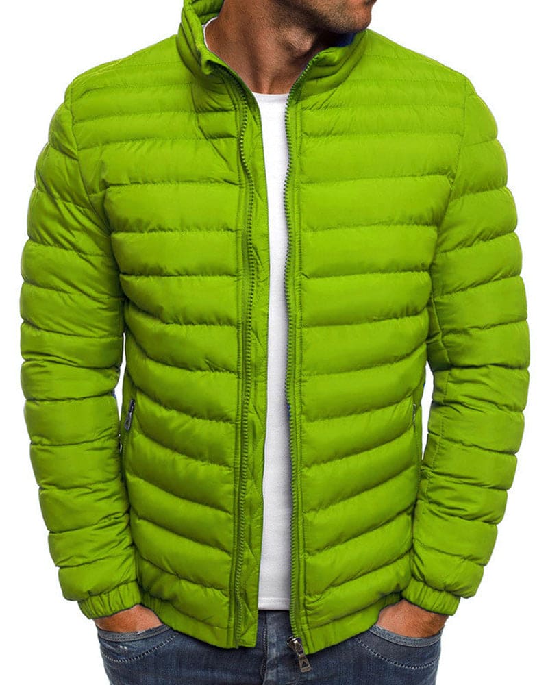 Effen Kleur Donsjas met Rits - Ethan