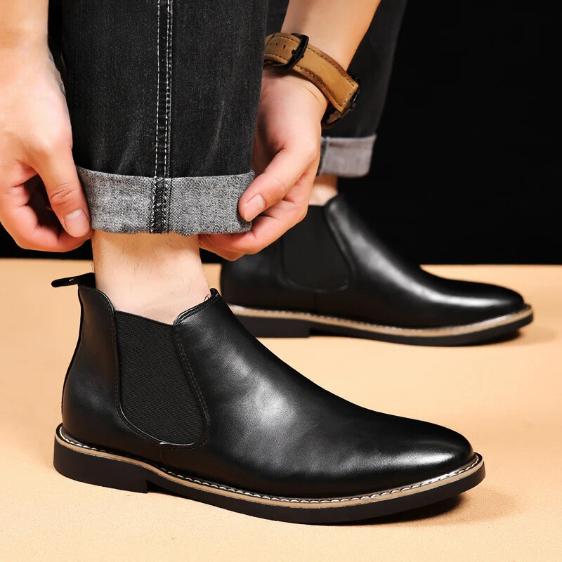 Danvorn - Herenschoenen Boots - Leren Chelsea Boots, Instapmodel met Klassiek Design