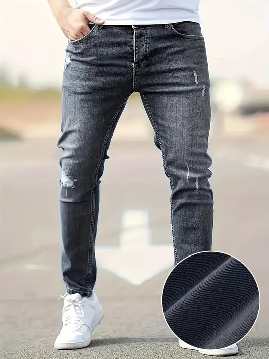 Benjamin | Slim-Fit-Jeans im zerrissenen Design mit mittlerem Stretch für Frühling und Sommer