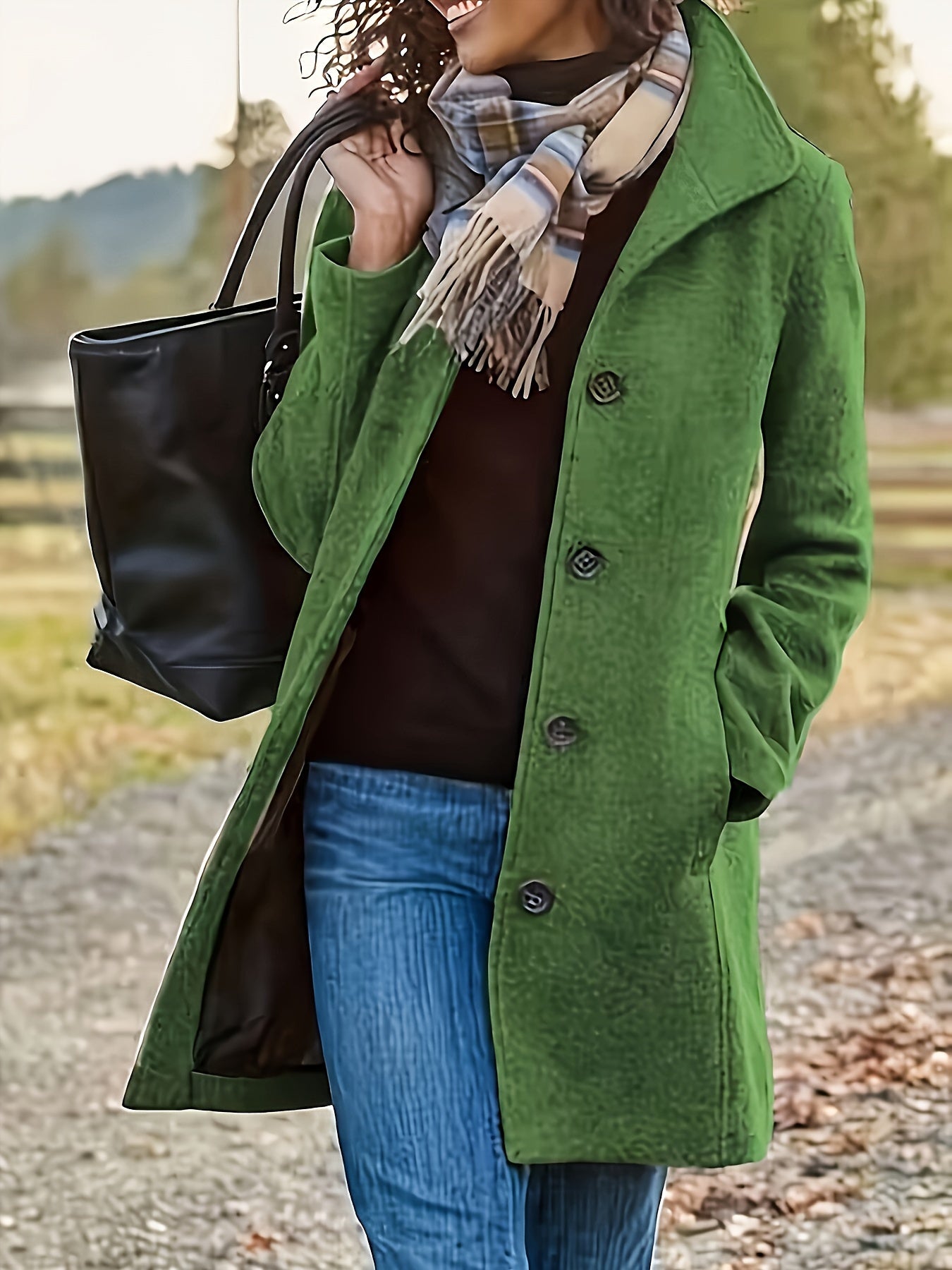Emma | Elegante enkelknops jas voor dames – perfect voor herfst & winter