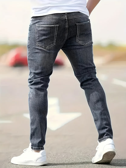 Benjamin | Slim-Fit-Jeans im zerrissenen Design mit mittlerem Stretch für Frühling und Sommer