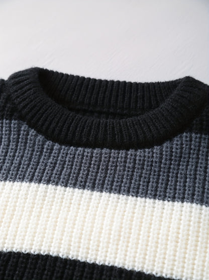 Oliver | Schicker gestreifter Strickpullover für Herbst und Winter