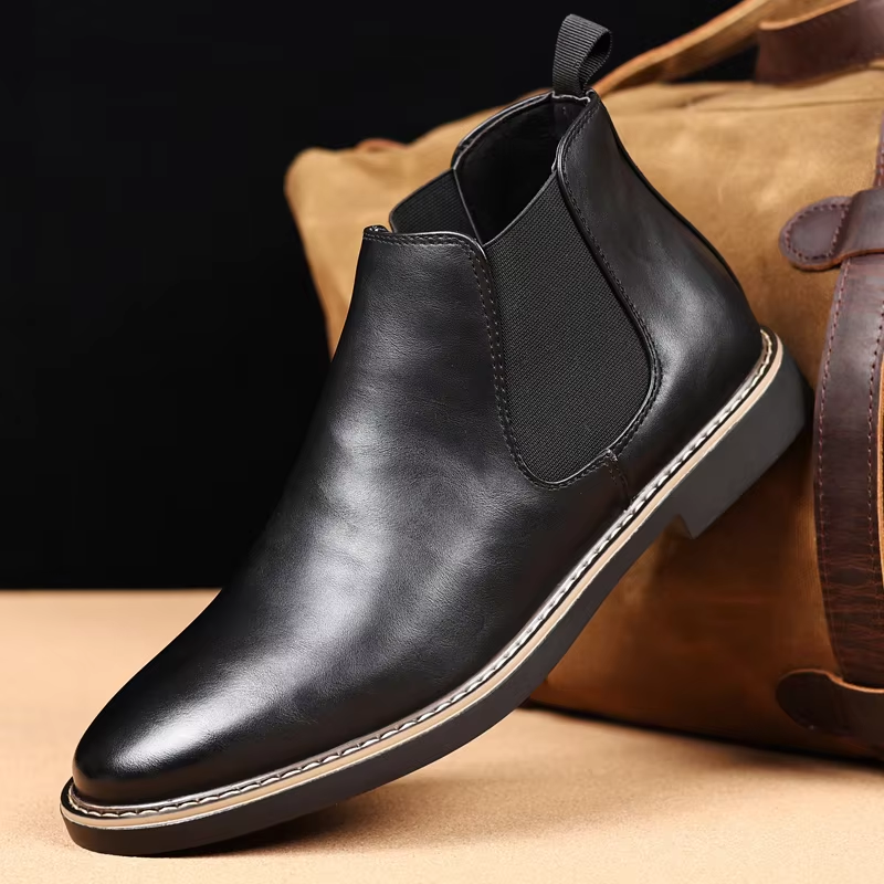 Danvorn - Herenschoenen Boots - Leren Chelsea Boots, Instapmodel met Klassiek Design