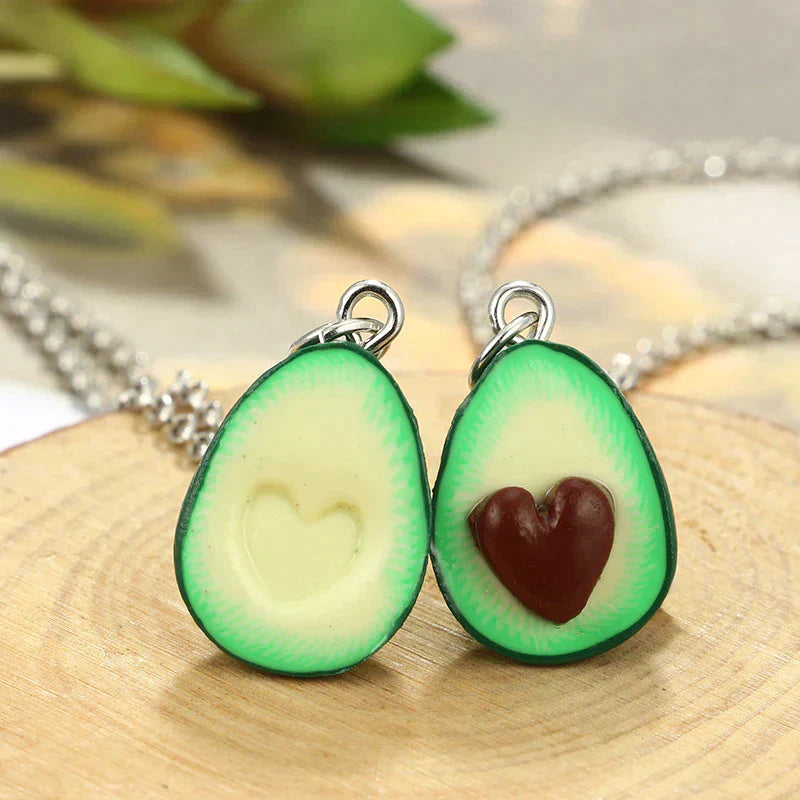 Avocado hart ketting | Een unieke vriendschapsketting