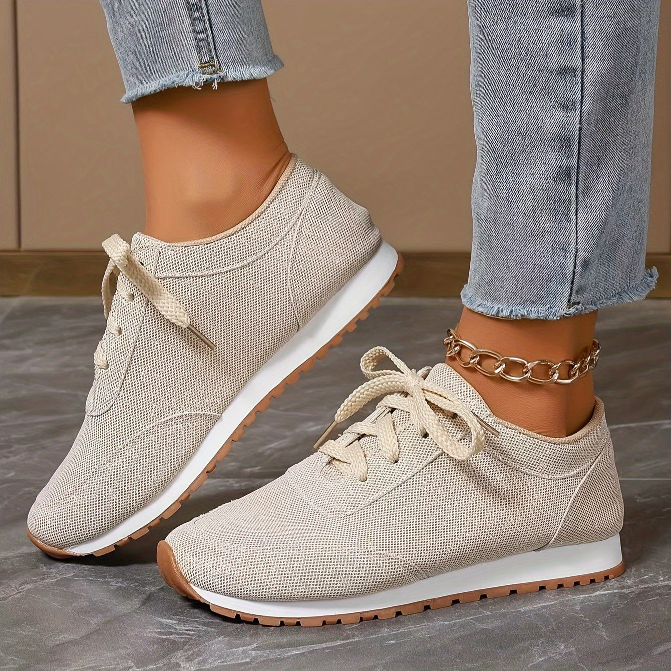 Wilhelmine – Damen-Sneaker in Beige