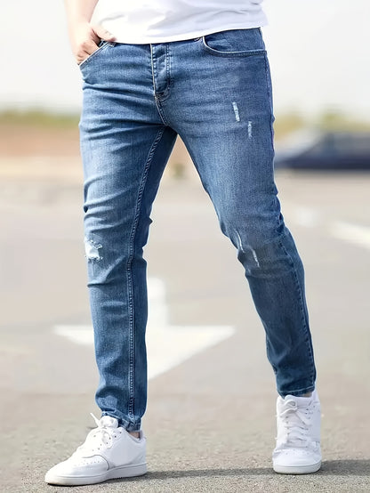 Benjamin | Slim-Fit-Jeans im zerrissenen Design mit mittlerem Stretch für Frühling und Sommer