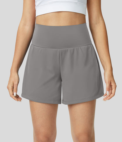 Hilara | 2-in-1-Yoga-Shorts mit hoher Taille, Gesäßtasche und Seitentasche