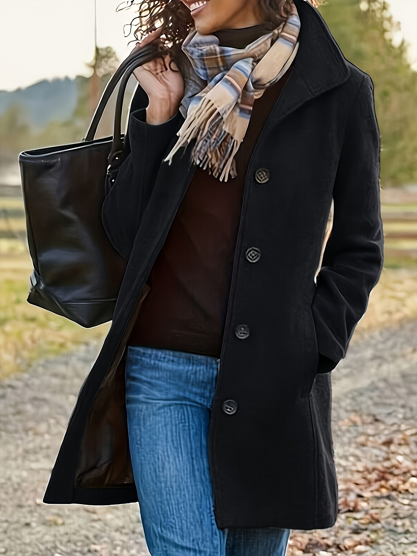 Emma | Elegante enkelknops jas voor dames – perfect voor herfst & winter