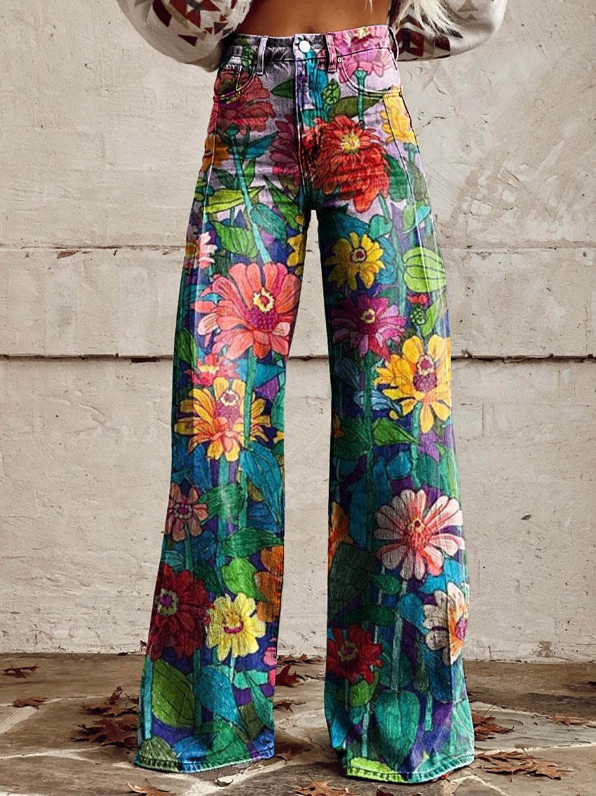 Mila | Kleurrijke Vintage Broek voor een Modevolle Look