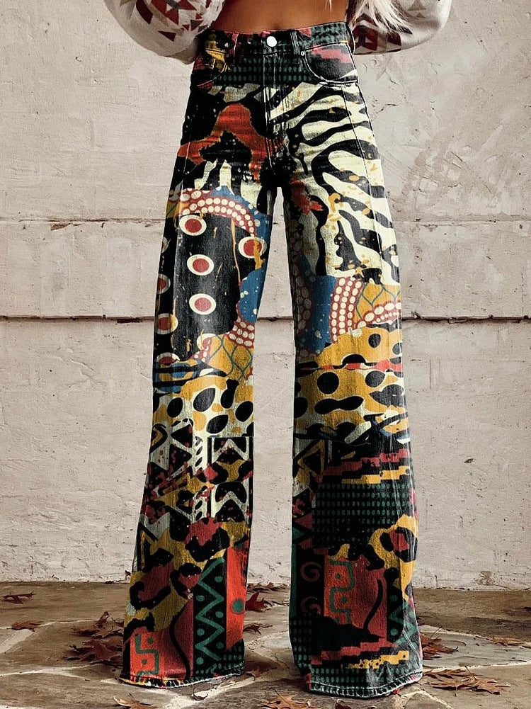 Mila | Kleurrijke Vintage Broek voor een Modevolle Look