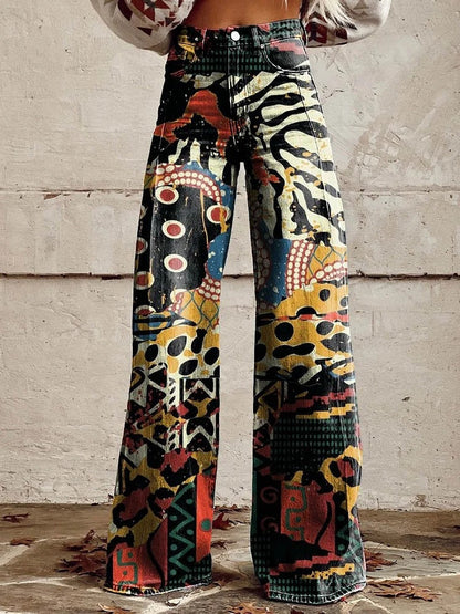 Mila | Kleurrijke Vintage Broek voor een Modevolle Look