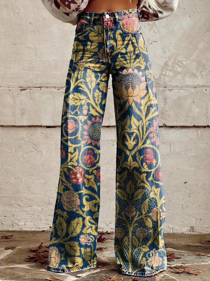 Mila | Kleurrijke Vintage Broek voor een Modevolle Look