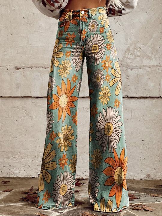Mila | Kleurrijke Vintage Broek voor een Modevolle Look