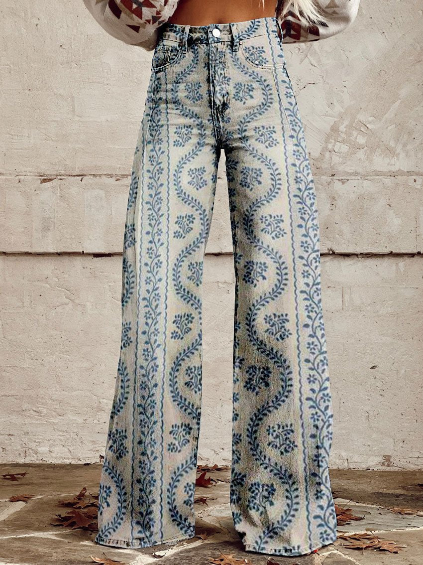 Mila | Kleurrijke Vintage Broek voor een Modevolle Look