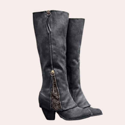 Zoya – Retro-Stiefel mit hohem Absatz für Damen