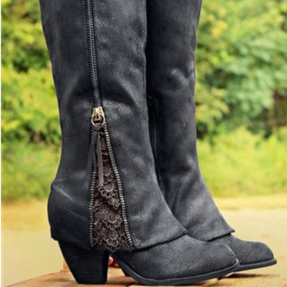 Zoya – Retro-Stiefel mit hohem Absatz für Damen