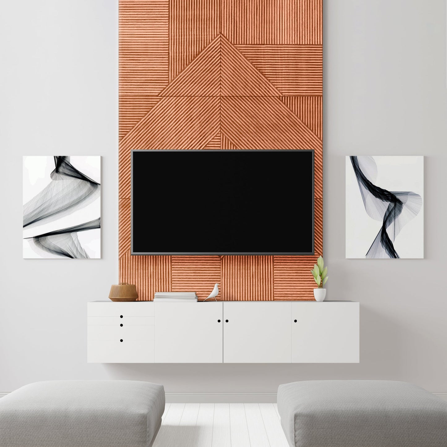 3D Houten Wandpanelen | Interieurdecoratie - Natuurlijke Elegant