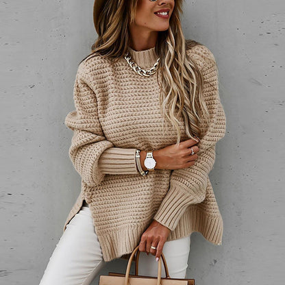 Sofia | Elegante Pullover met Halfhoge Hals - Gebreide Herfsttrui