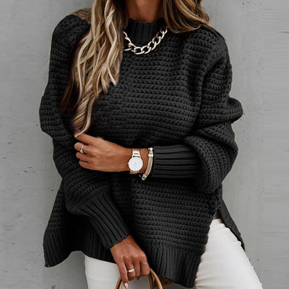 Sofia | Elegante Pullover met Halfhoge Hals - Gebreide Herfsttrui